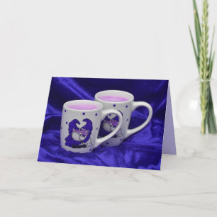 purple passion gnomes greeting card