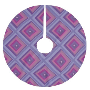 purple passion lavender fields diamond pattern art brushed polyester tree skirt