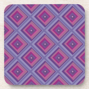 purple passion lavender fields diamond pattern art coaster