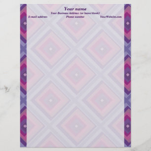 purple passion lavender fields diamond pattern art letterhead design