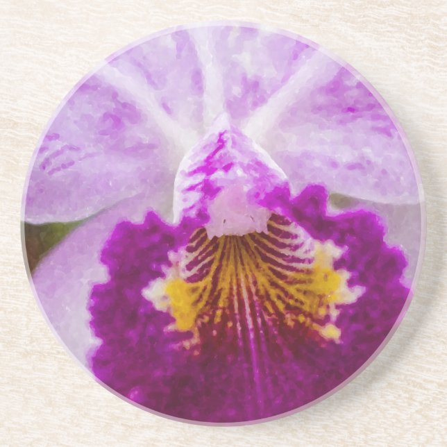 Purple Passion Orchid Coaster (Front)