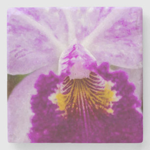 Purple Passion Orchid Stone Coaster