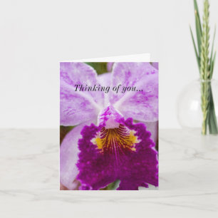 Purple Passion Orchid Thinking Of You Card