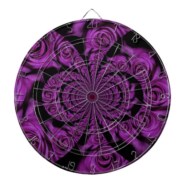 Purple Passion: Royal Romance Roses Dartboard (Front)