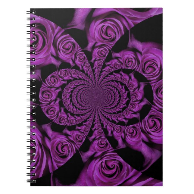 Purple Passion: Royal Romance Roses Notebook (Front)