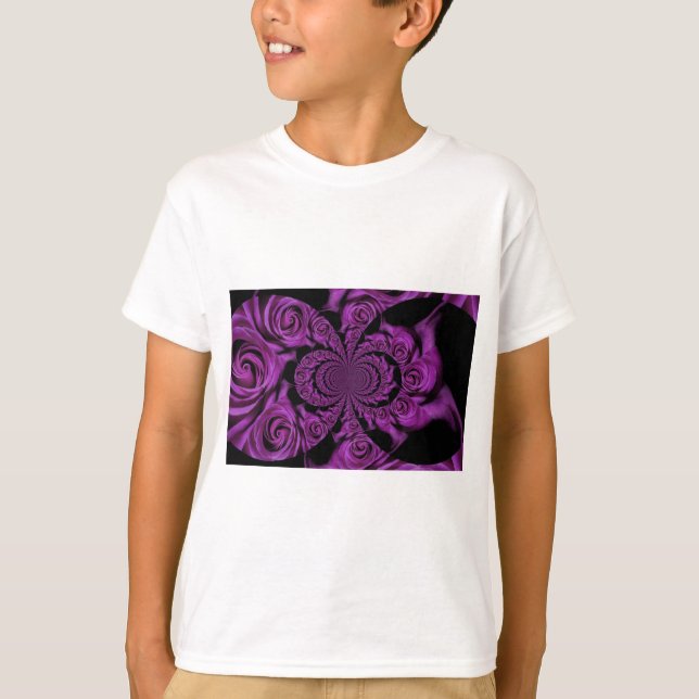Purple Passion: Royal Romance Roses T-Shirt (Front)