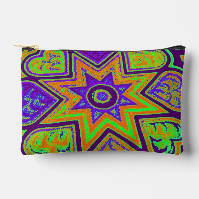 'Purple Passion' Small Cosmetics Case Accessory Pouch (Front)