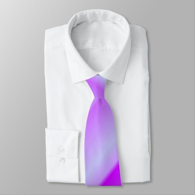 Purple Passion Striped Neck Tie (Tied)
