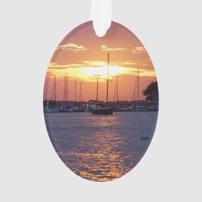 Purple Passion Sunset Ornament (Back)