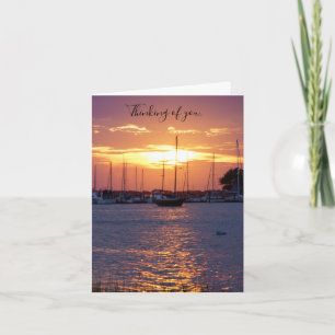 Purple Passion Sunset Thinking Of You Card