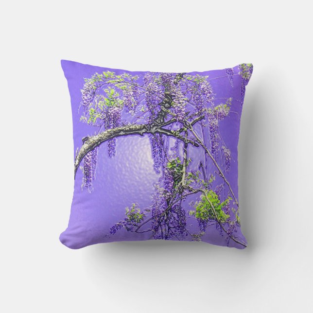 Purple Passion Wisteria Cushion (Front)