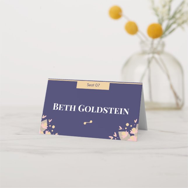 Purple Passover Place Card (Front)