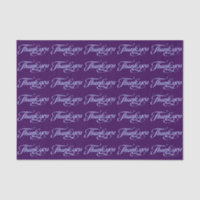 Purple & Pastel Blue Thank You Pattern