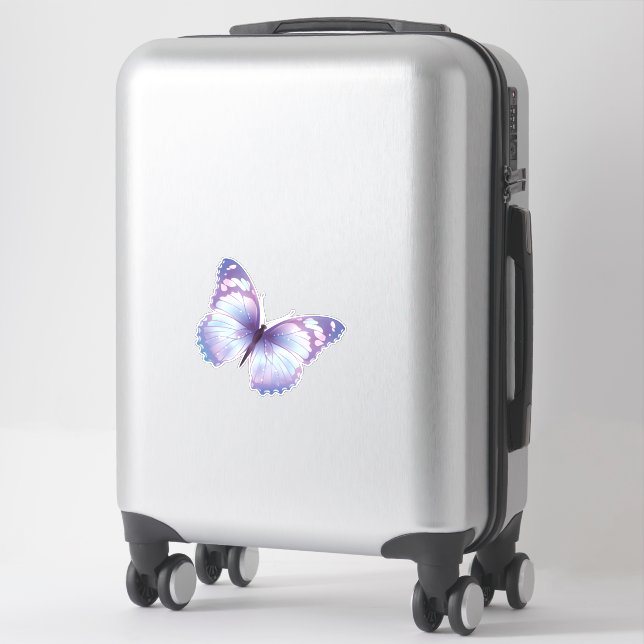 Purple Pastel Butterfly (Suitcase)