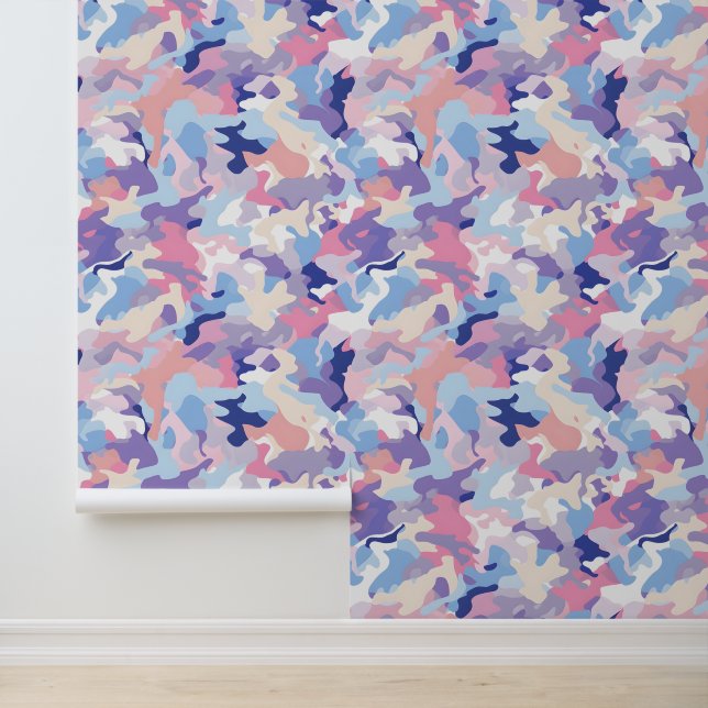 Purple Pastel Camouflage Wallpaper (Application)