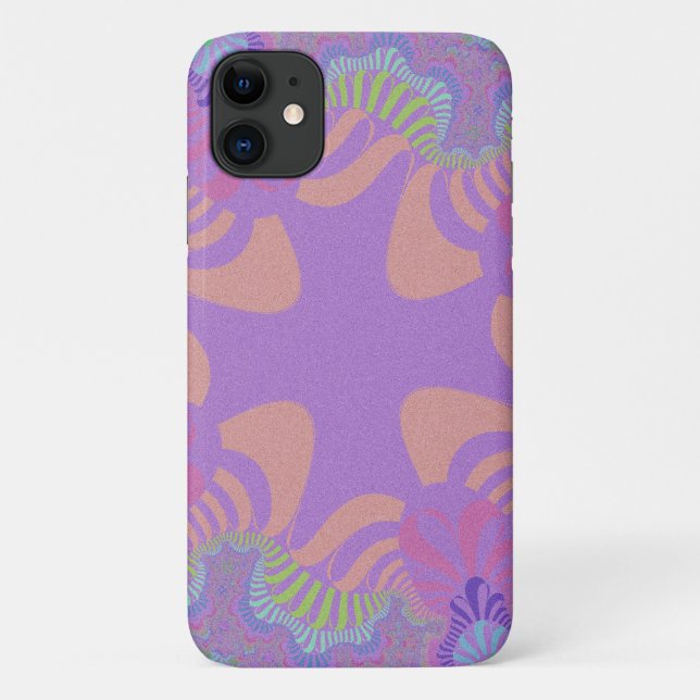 Purple Pastel Cross Case-Mate iPhone Case (Back)