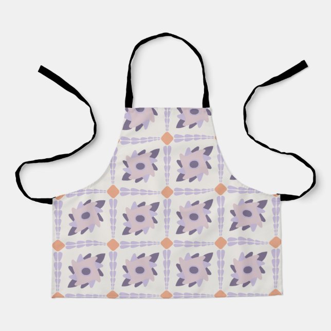 Purple pastel Decorative colourful tile  Apron (Front)