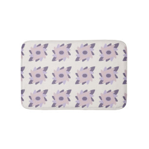 Purple pastel Decorative colourful tile Bath Mat