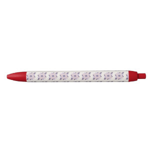 Purple pastel Decorative colourful tile Black Ink Pen