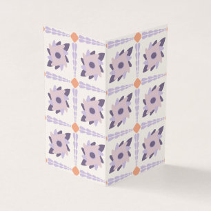 Purple pastel Decorative colourful tile  Business Card
