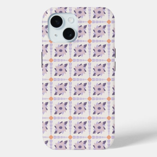 Purple pastel Decorative colourful tile  Case-Mate iPhone Case (Back)