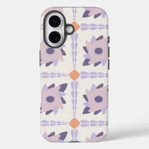 Purple pastel Decorative colourful tile  iPhone 16 Case