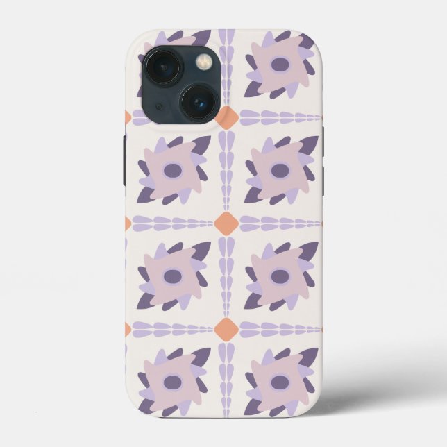 Purple pastel Decorative colourful tile  Case-Mate iPhone Case (Back)