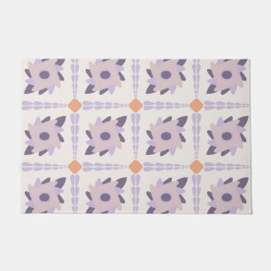 Purple pastel Decorative colourful tile Doormat