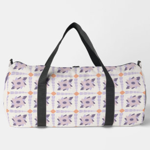 Purple pastel Decorative colourful tile Duffle Bag