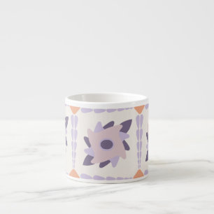 Purple pastel Decorative colourful tile Espresso Cup