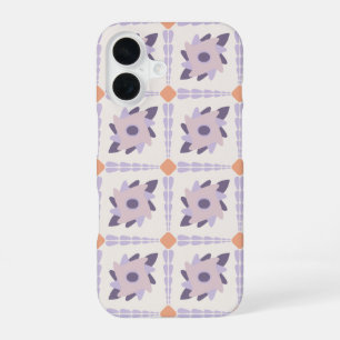 Purple pastel Decorative colourful tile  iPhone 16 Case