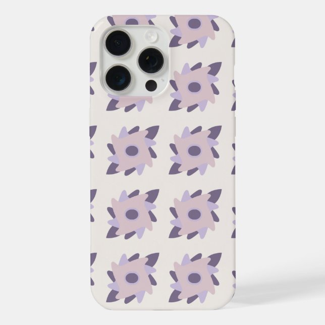 Purple pastel Decorative colourful tile  iPhone Case (Back)