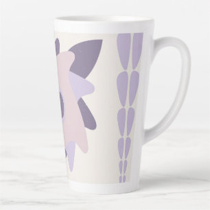 Purple pastel Decorative colourful tile Latte Mug