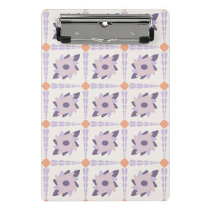 Purple pastel Decorative colourful tile  Mini Clipboard