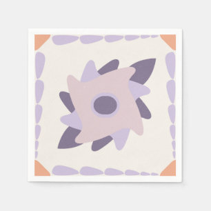 Purple pastel Decorative colourful tile Napkin