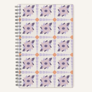 Purple pastel Decorative colourful tile  Notebook