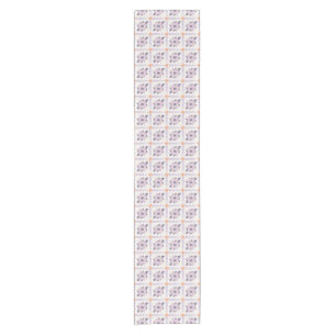 Purple pastel Decorative colourful tile  Short Table Runner