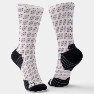 Purple pastel Decorative colourful tile Socks
