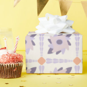 Purple pastel Decorative colourful tile Wrapping Paper