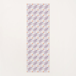 Purple pastel Decorative colourful tile Yoga Mat