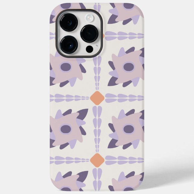 Purple Pastel Decorative Tile Pattern Case-Mate iPhone Case (Back)