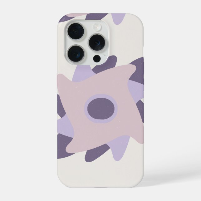 Purple Pastel Decorative Tile Pattern iPhone Case (Back)