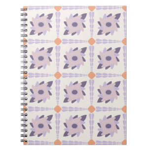 Purple Pastel Decorative Tile Pattern Notebook