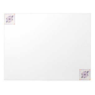Purple Pastel Decorative Tile Pattern Notepad