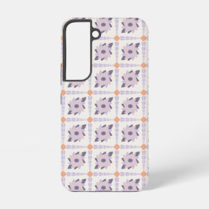 Purple Pastel Decorative Tile Pattern Samsung Galaxy Case