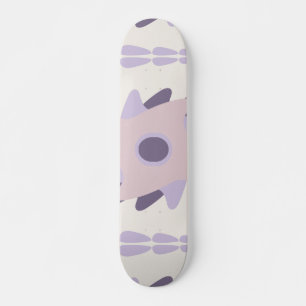 Purple Pastel Decorative Tile Pattern Skateboard