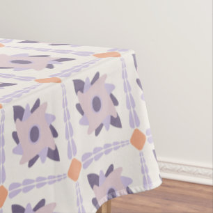 Purple Pastel Decorative Tile Pattern Tablecloth