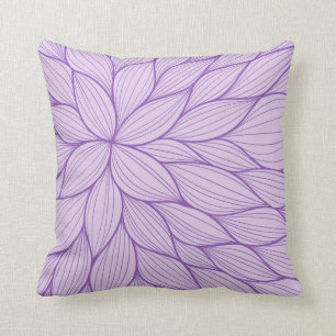 Purple Pastel Petal Watercolor Pillow