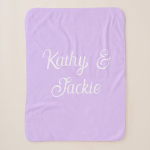 Purple pastel retro couple wedding name stylish na sherpa blanket