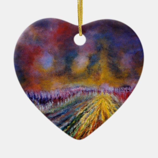 Purple Path Ceramic Ornament (Front)